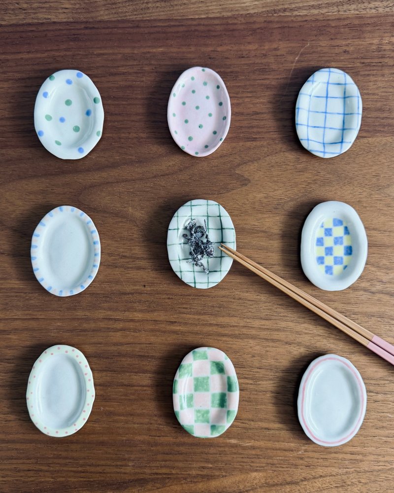 椭圆迷你盘/日日小皿 - 浅碟/小碟子 - 瓷 