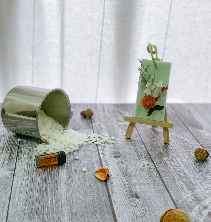 【 DIY材料包 】居家体验-手作干燥花香氛蜡片/ 可做两份成品 - 蜡烛/香氛/手工皂 - 蜡 