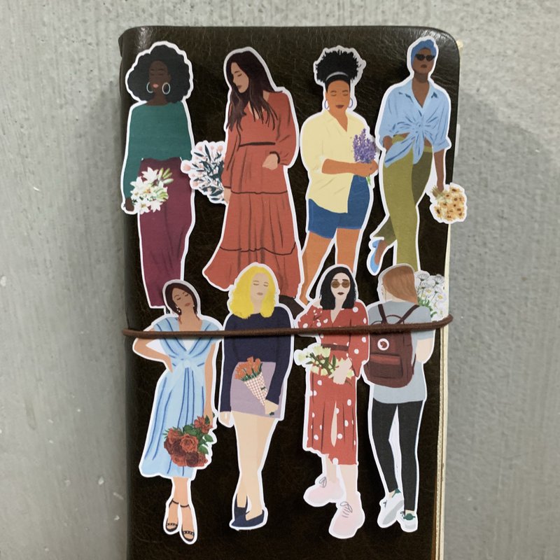 Spring Girls Sticker - 贴纸 - 纸 