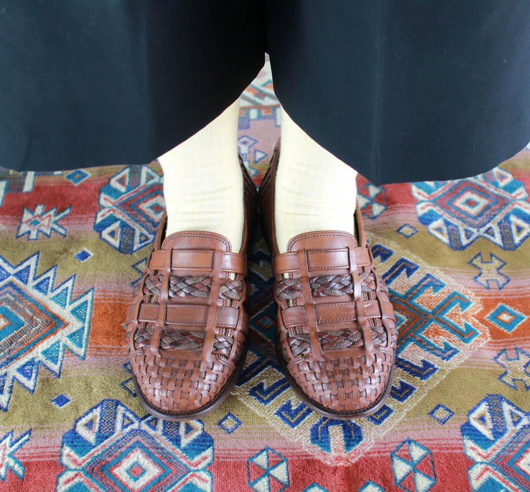 Back to Green-VANNI 手工编织 vintage shoes - 其他 - 真皮 