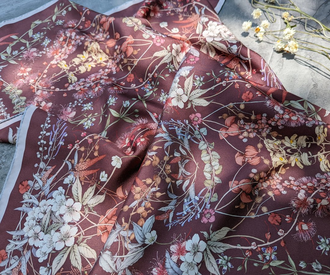 原创【花祭与庆典】双面印花蚕丝真丝巾  手绘台湾原生植物 - 丝巾 - 丝．绢 