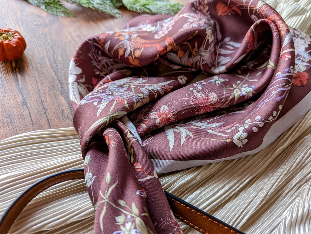 原创【花祭与庆典】双面印花蚕丝真丝巾  手绘台湾原生植物 - 丝巾 - 丝．绢 