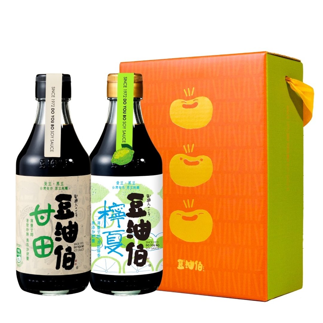 【豆油伯】2 入端午礼盒 (甘田酿造酱油 + 柠夏酿造酱油 300m 各 1) - 酱料/调味料 - 玻璃 