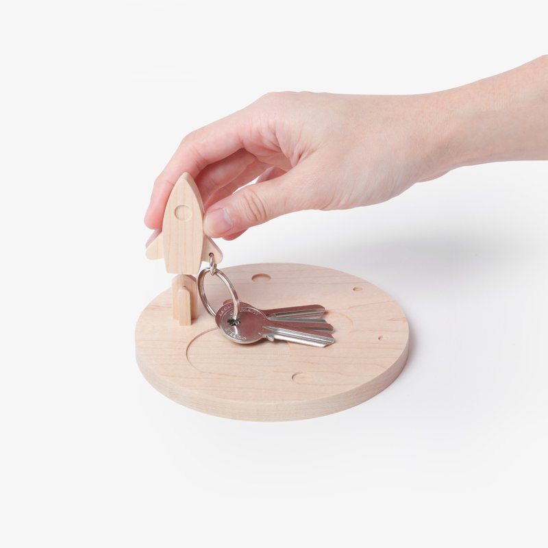 24H 快速出货 | Pana Objects 阿波罗火箭 - 钥匙圈盘 - 钥匙链/钥匙包 - 木头 咖啡色