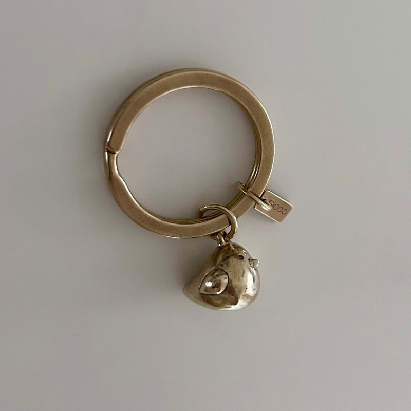 森林小物—小鸟 黄铜钥匙圈吊饰 - 吊饰 - 铜/黄铜 