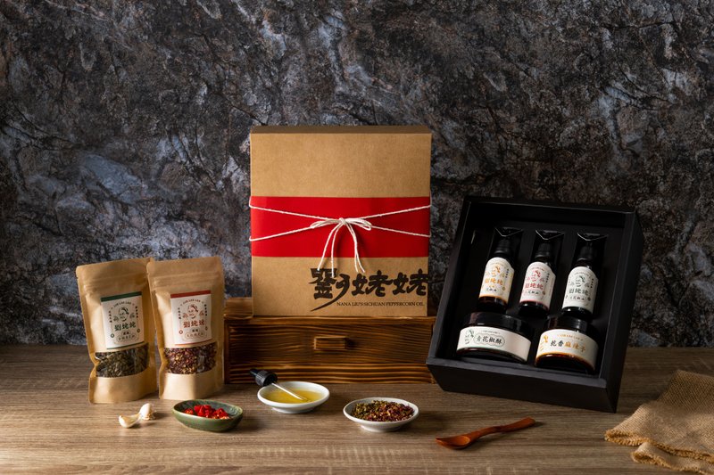 【刘姥姥澎湃花椒大礼盒组】经典组合 送礼首选 沾酱 辣酱 - 酱料/调味料 - 浓缩/萃取物 多色