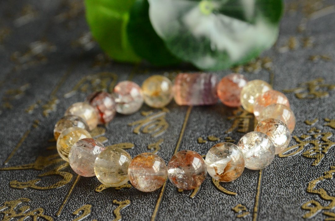 【星辉 】天然11mm多彩闪灵钻碎碎冰手串手链 - 手链/手环 - 水晶 