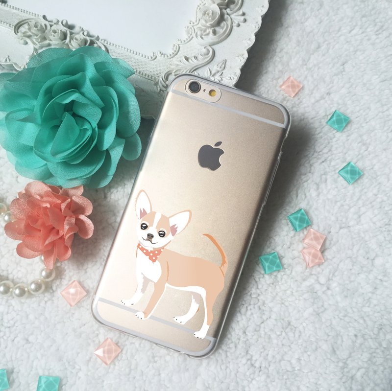 吉娃娃透明手机壳软壳保护壳iphone X 8 7+ Samsung Galaxy S9 S7 - 手机壳/手机套 - 硅胶 透明