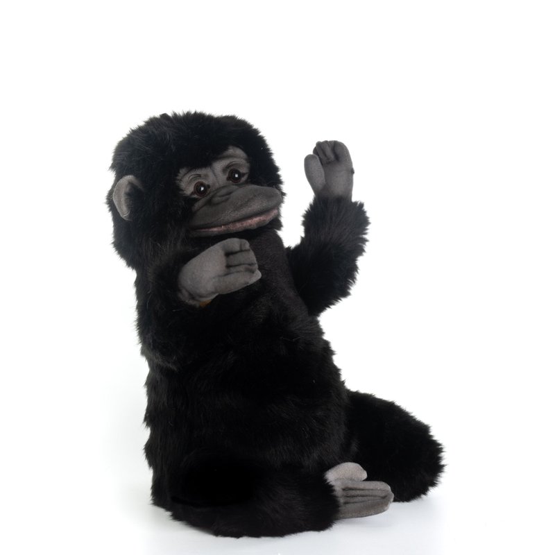 Hansa 7958-金刚猩猩手偶28厘米 - 玩偶/公仔 - 环保材料 黑色