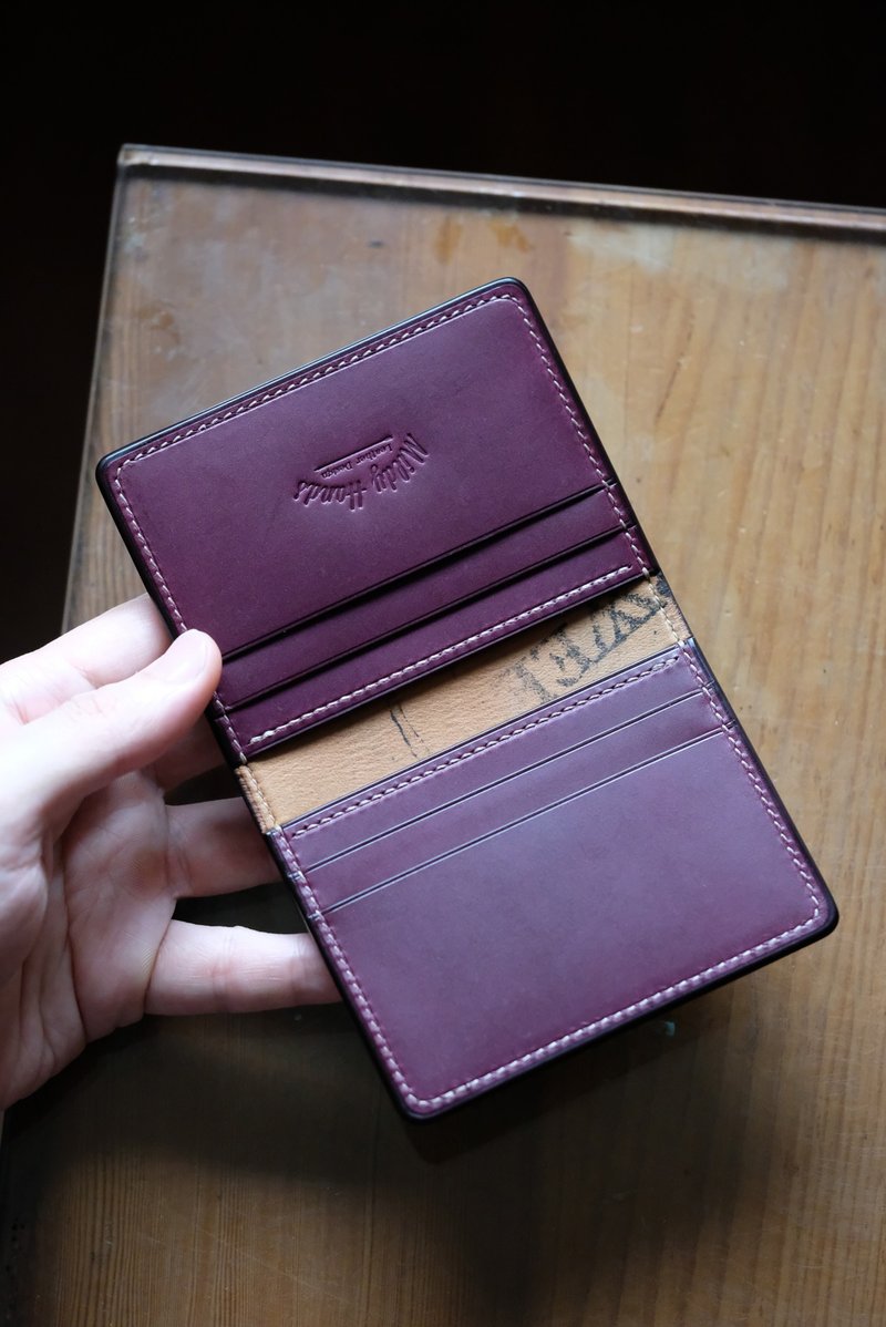 MILDY HANDS - Card Wallet B01 马臀皮 Horween shell cordovan - 皮夹/钱包 - 真皮 黑色