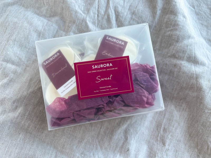 试用茶蜡烛套装【甜香】 - 蜡烛/烛台 - 蜡 白色