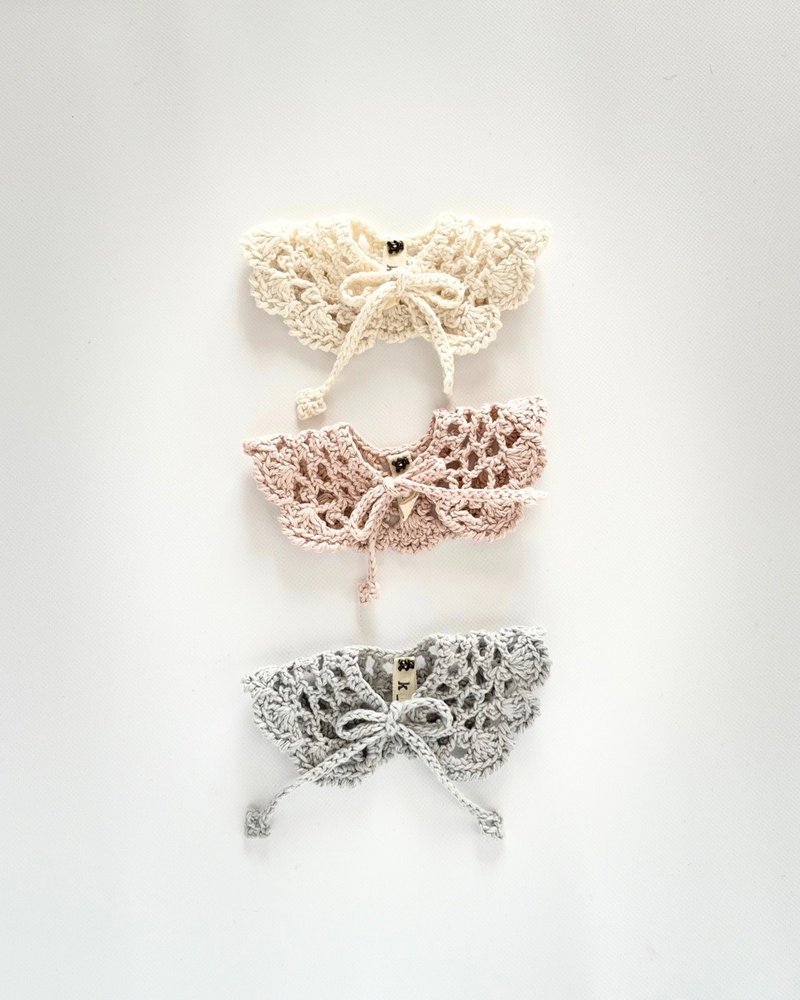 钩针领子 - 玩具/玩偶 - 棉．麻 白色