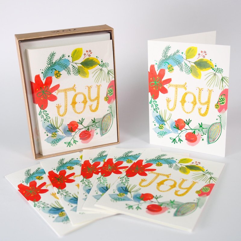 耶诞/圣诞节-盒卡12入 - 摆饰 - 瓷 红色