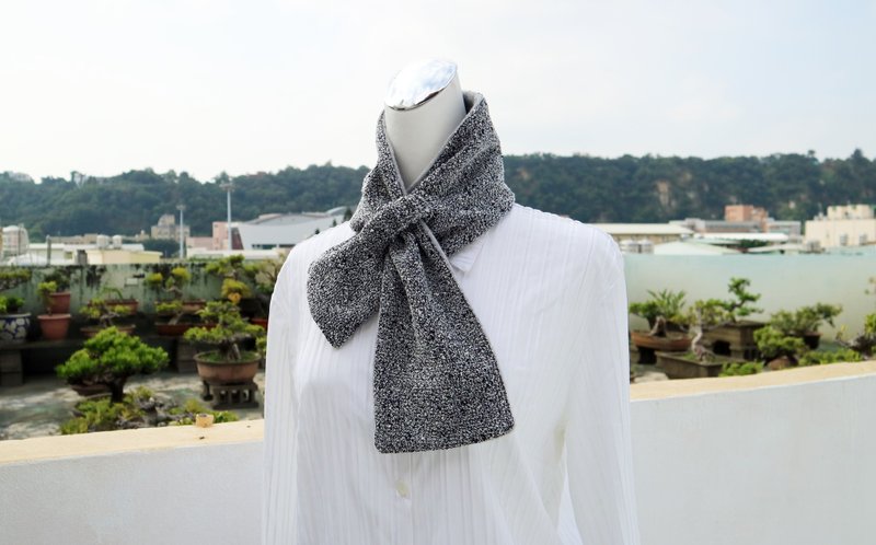 可调式短围巾.scarf 保暖围脖 双面双色 大人.小孩均适用 - 围巾/披肩 - 其他材质 灰色