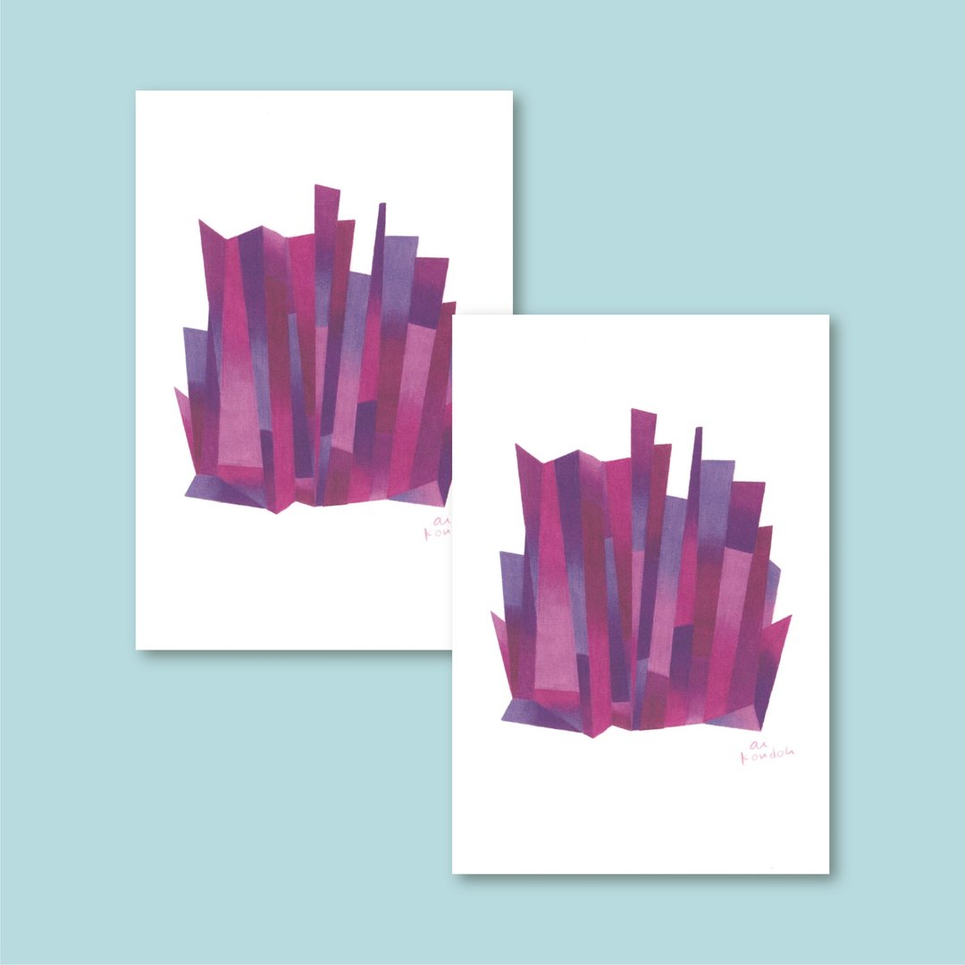 明信片【crystal】两入组 - 卡片/明信片 - 纸 紫色