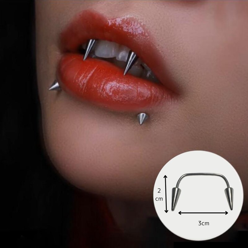 笑脸钉饰 假耳环 夹式 Cosplay 男女 哥德萝莉 量产型 无耳洞 - 耳环/耳夹 - 其他金属 银色