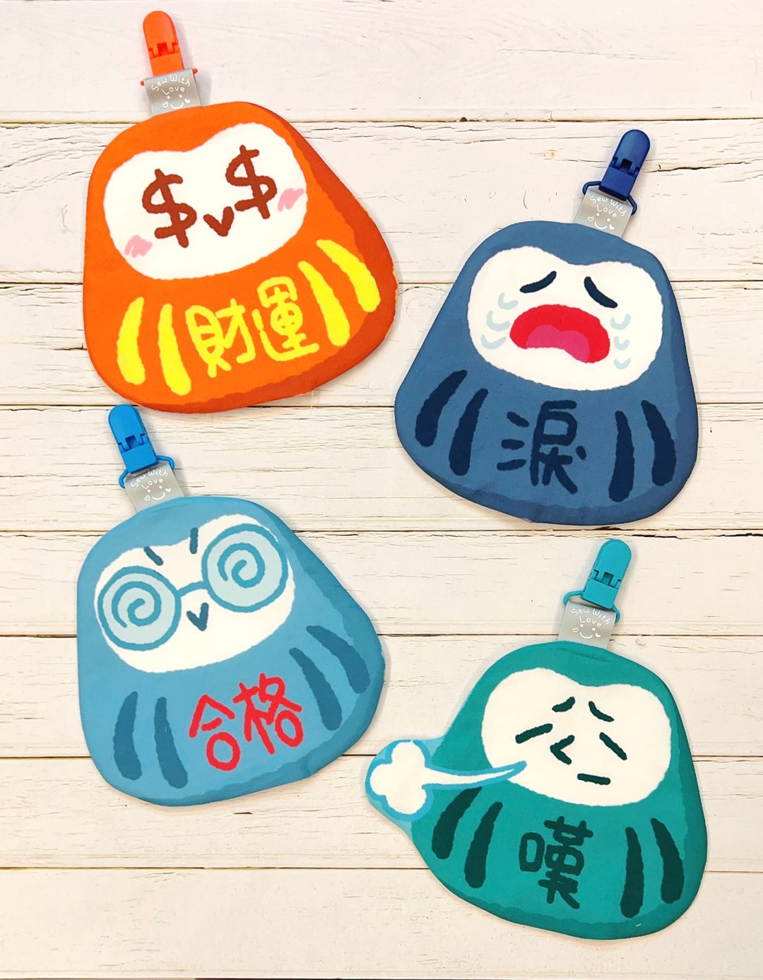福神手帕巾-系列3 - 围嘴/口水巾 - 棉 