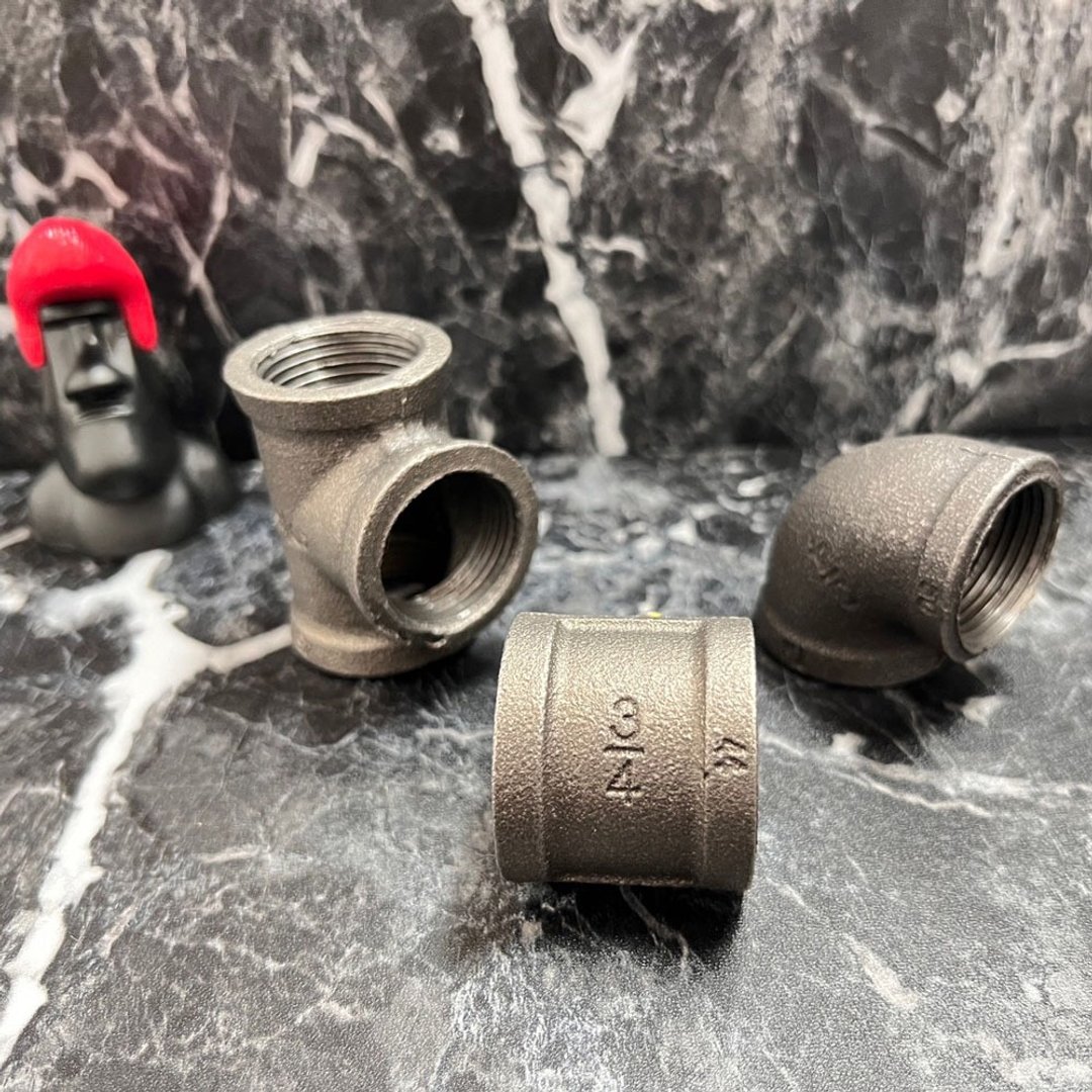 【拜尔家居】LOFT工业风水管配件_六分接头/弯头/三通 - 其他 - 其他金属 