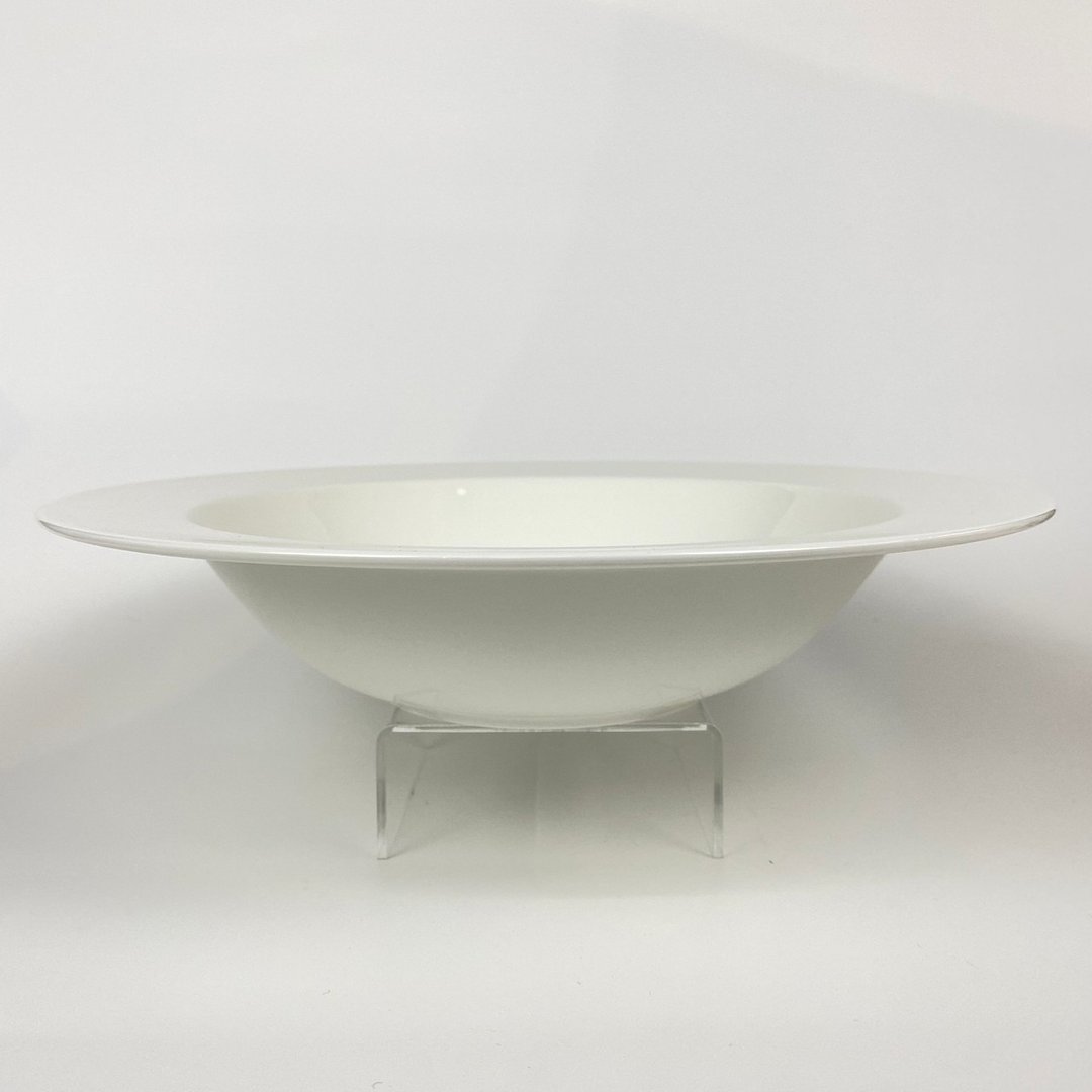 【Narumi】Wide White广缘纯白骨瓷30cm沙拉钵 - 碗 - 陶 白色