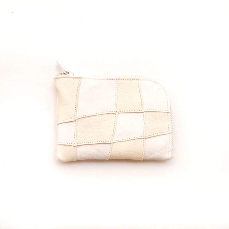 random leather wallet11/皮革/L型/迷你钱包/零钱包/卡片夹/sw001_11 - 零钱包 - 真皮 白色