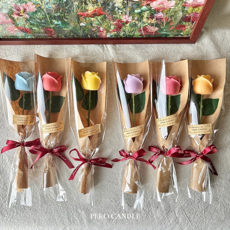 那朵玫瑰 _ 一朵不凋谢、会留香的心意 香砖花束  独家香氛 - 香薰/精油/线香 - 蜡 