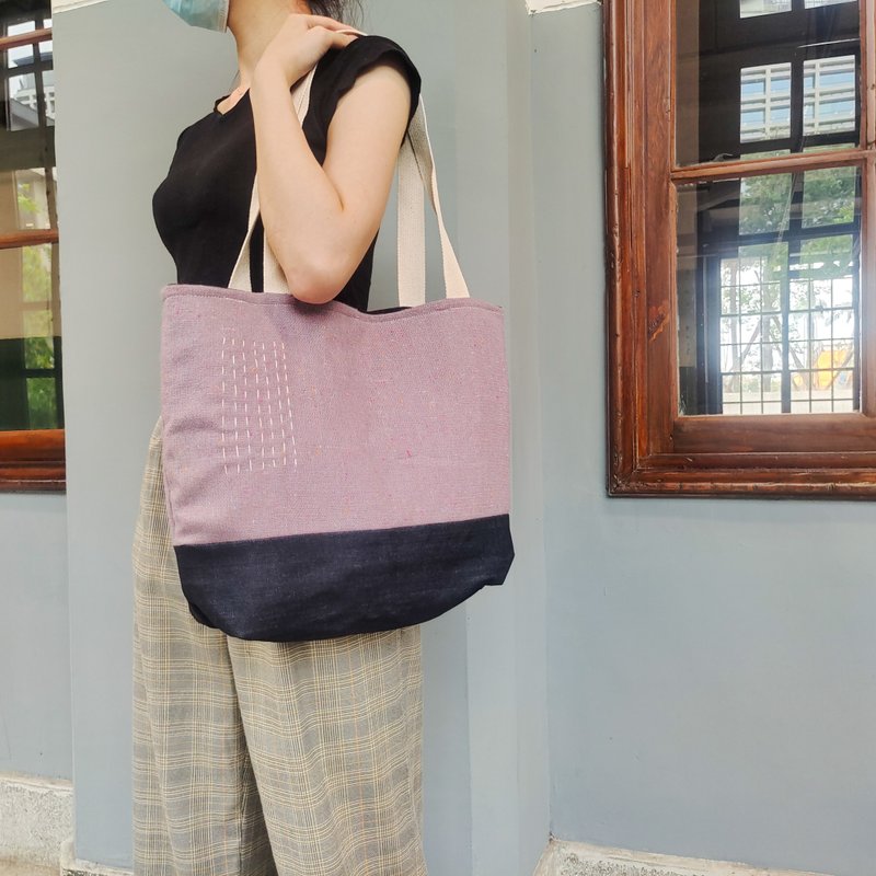 封闭的对话-情绪系列-文创托特包 - 手提包/手提袋 - 棉．麻 紫色