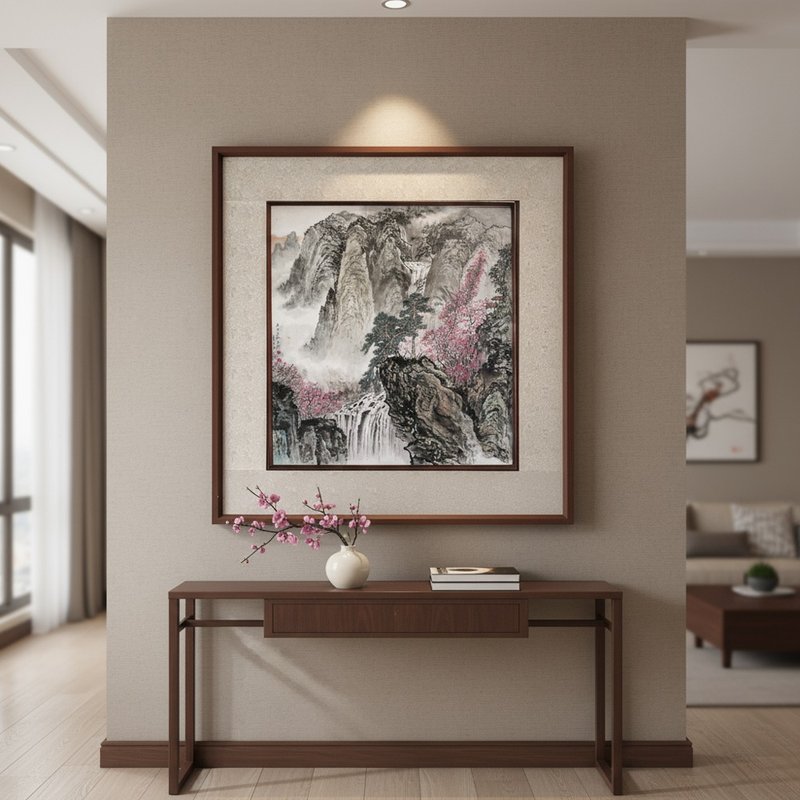 苍藓千年纷绘传 水墨原作 生宣纸 山水挂画 - 海报/装饰画/版画 - 纸 