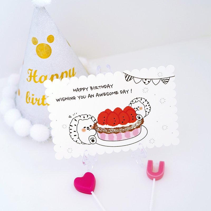 生日快乐造型明信片 - 卡片/明信片 - 纸 