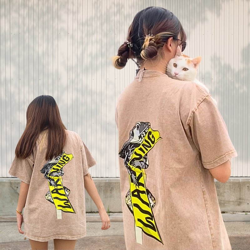 FATGUYS/Oversize 警告!伞蜥出没 /中性/衣服 - 中性连帽卫衣/T 恤 - 棉．麻 多色