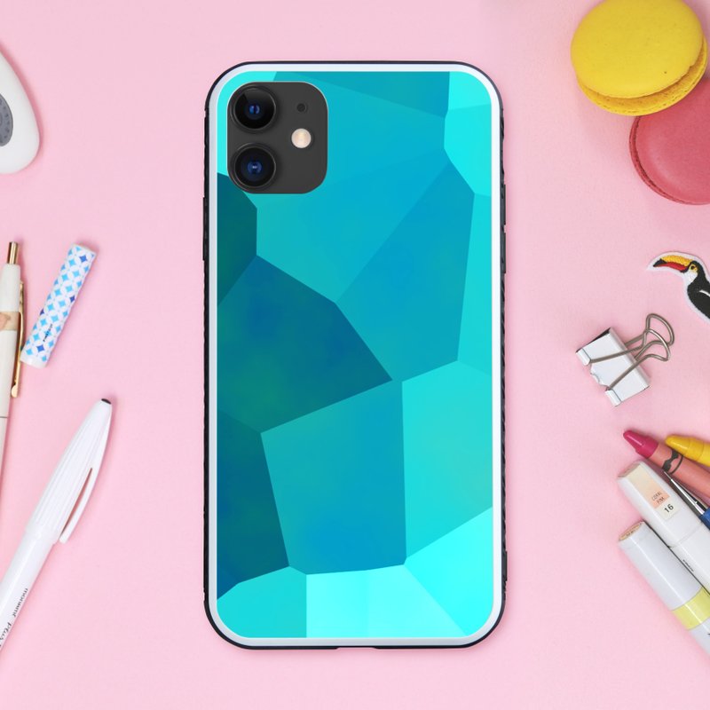 淡浅蓝色神秘深海【强化玻璃饰面】兼容iPhone16 - 手机壳/手机套 - 塑料 多色