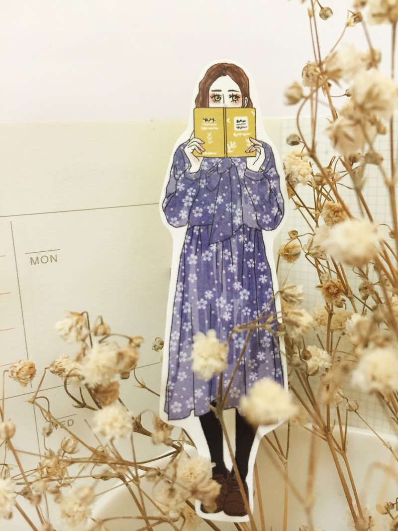 贴贴小日子少女单张贴纸-紫藤花 - 贴纸 - 纸 紫色