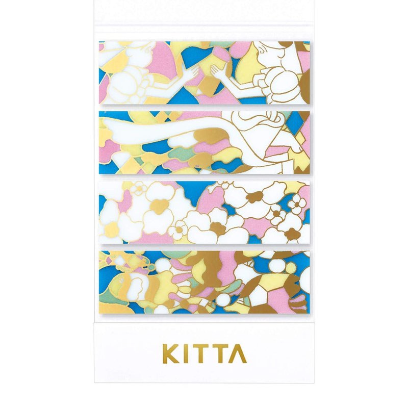 【KING JIM】KITTA随身携带和纸胶带 Clear透明/金箔 玻璃窗花 - 贴纸 - 塑料 多色