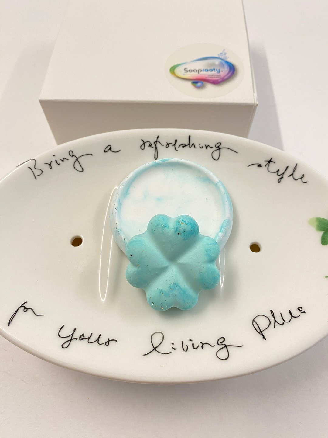 迷你幸运草扩香石 Mini lucky clover aroma stone - 香薰/精油/线香 - 其他材质 绿色