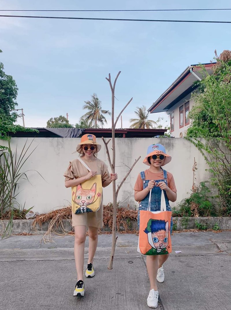 Bang! Bang! Shop Artist Cat Collection Hats and Totebags - 帽子 - 其他材质 