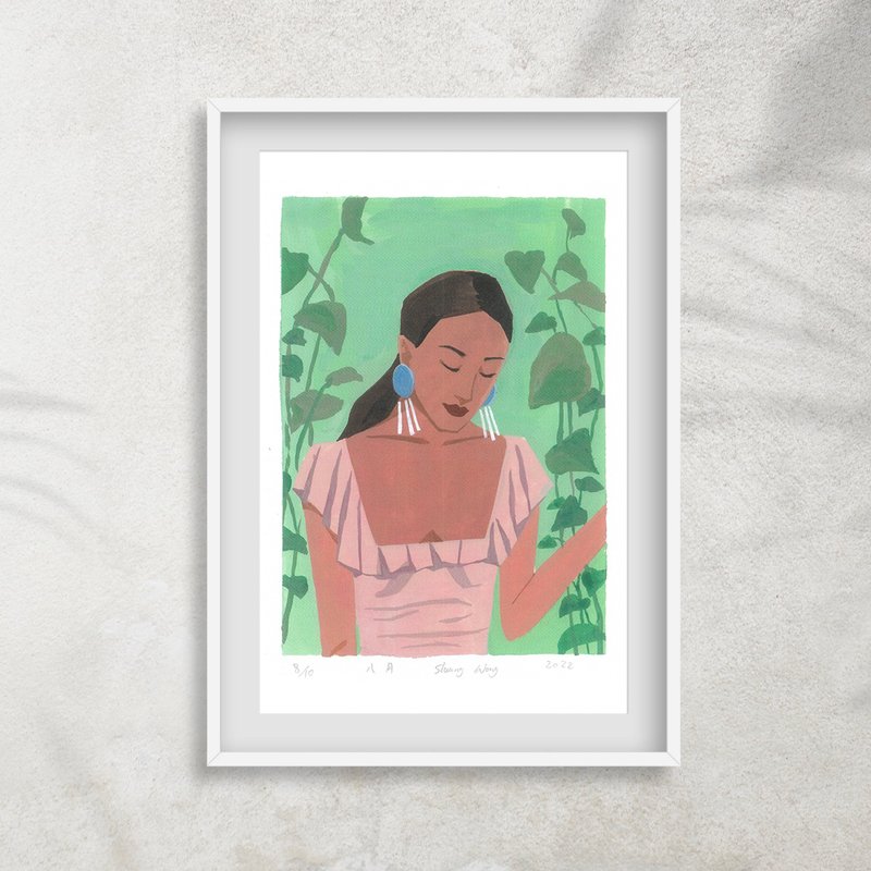 【八月】复印画|Art print - 订制画像 - 纸 白色