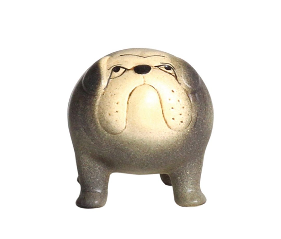Lisa Larson Bulldog 斗牛犬 - 花瓶/陶器 - 陶 灰色