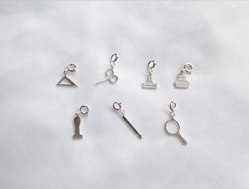 ni.kou纯银文具系列坠饰 - 项链 - 其他金属 