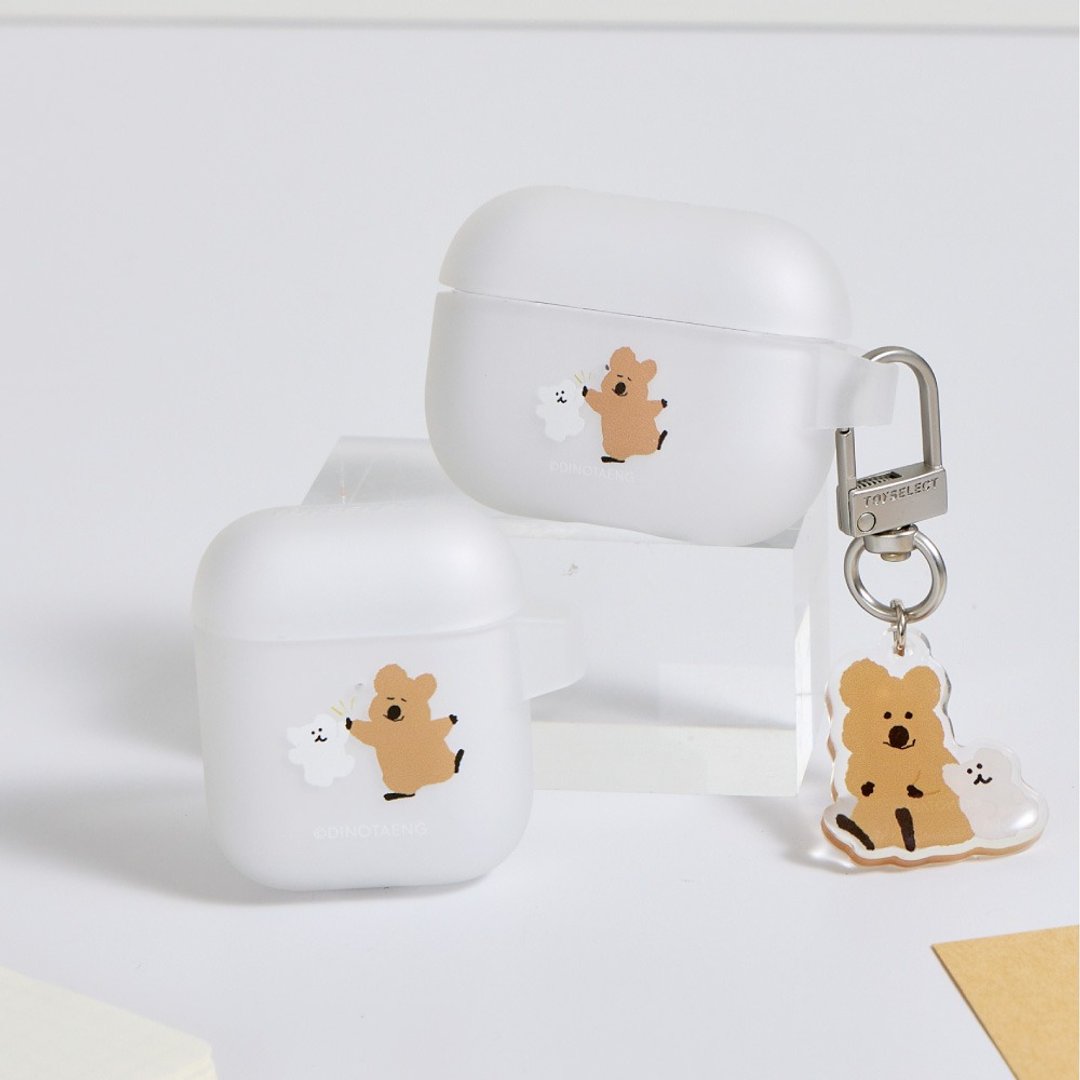 DINOTAENG经典-开心击掌强悍防摔AirPods保护套(附吊饰) - 耳机收纳 - 塑料 多色