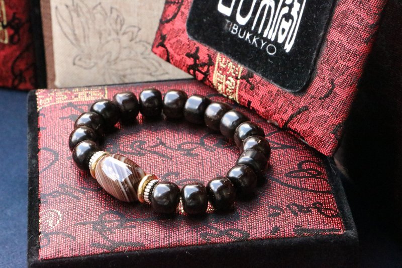 椰蒂菩提子 8x6mm桶珠 蚕丝玛瑙 佛珠饰品手链 定制化设计 手串 - 手链/手环 - 植物．花 