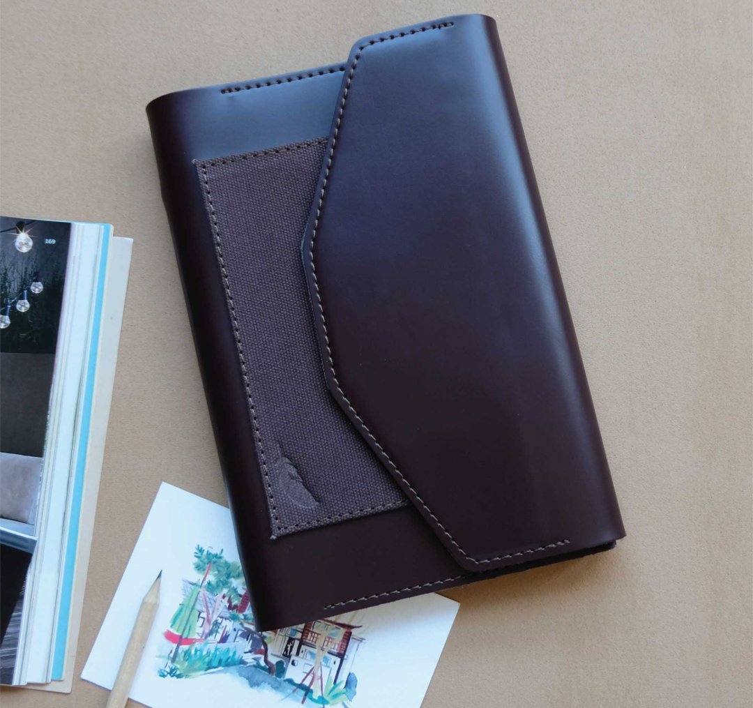 Handmade Faux Leather Refillable Notebook A5 Hidden Magnet style(Free Engraving) - 笔记本/手帐 - 人造皮革 多色