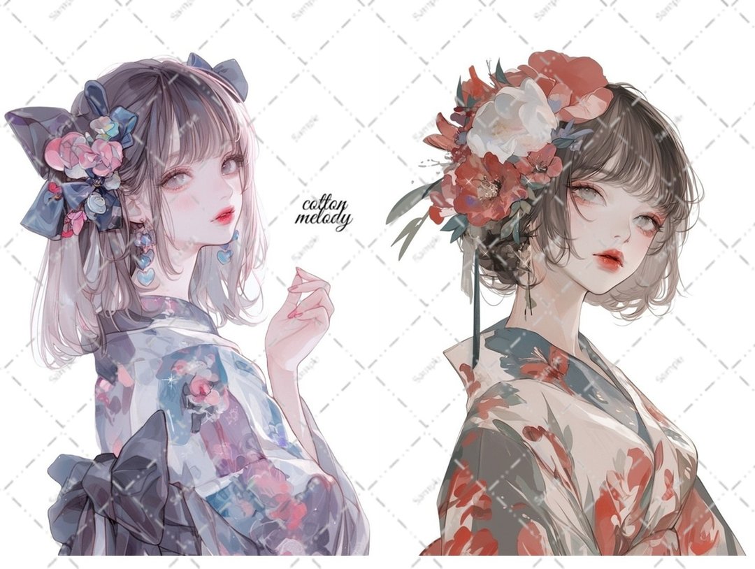 original sticker no.5832 人物贴纸 原创贴纸 女孩贴纸 原创人物贴纸 - 贴纸 - 纸 