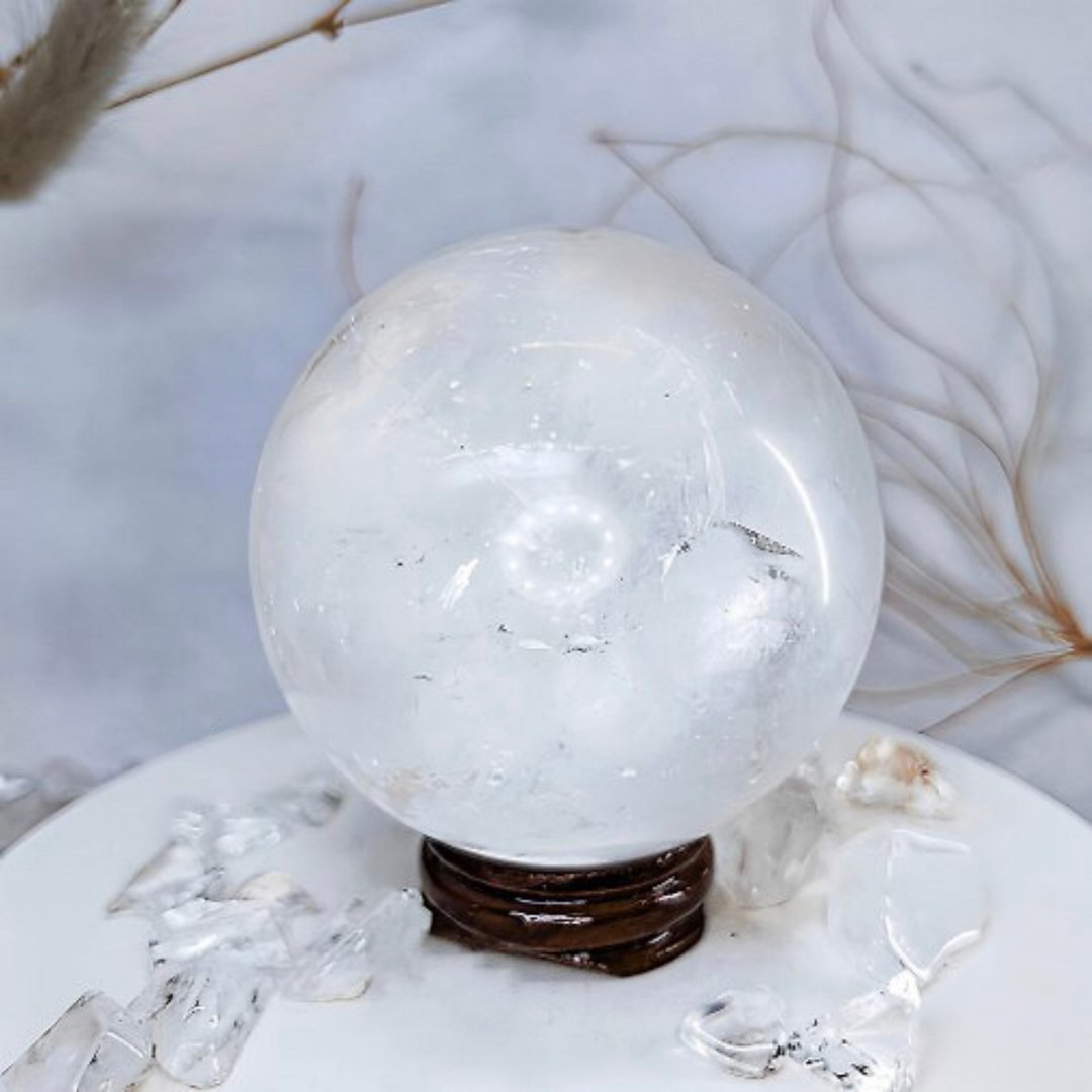 【冰洲方解球】透体带彩虹冰洲球/方解石水晶球 - 摆饰 - 水晶 透明