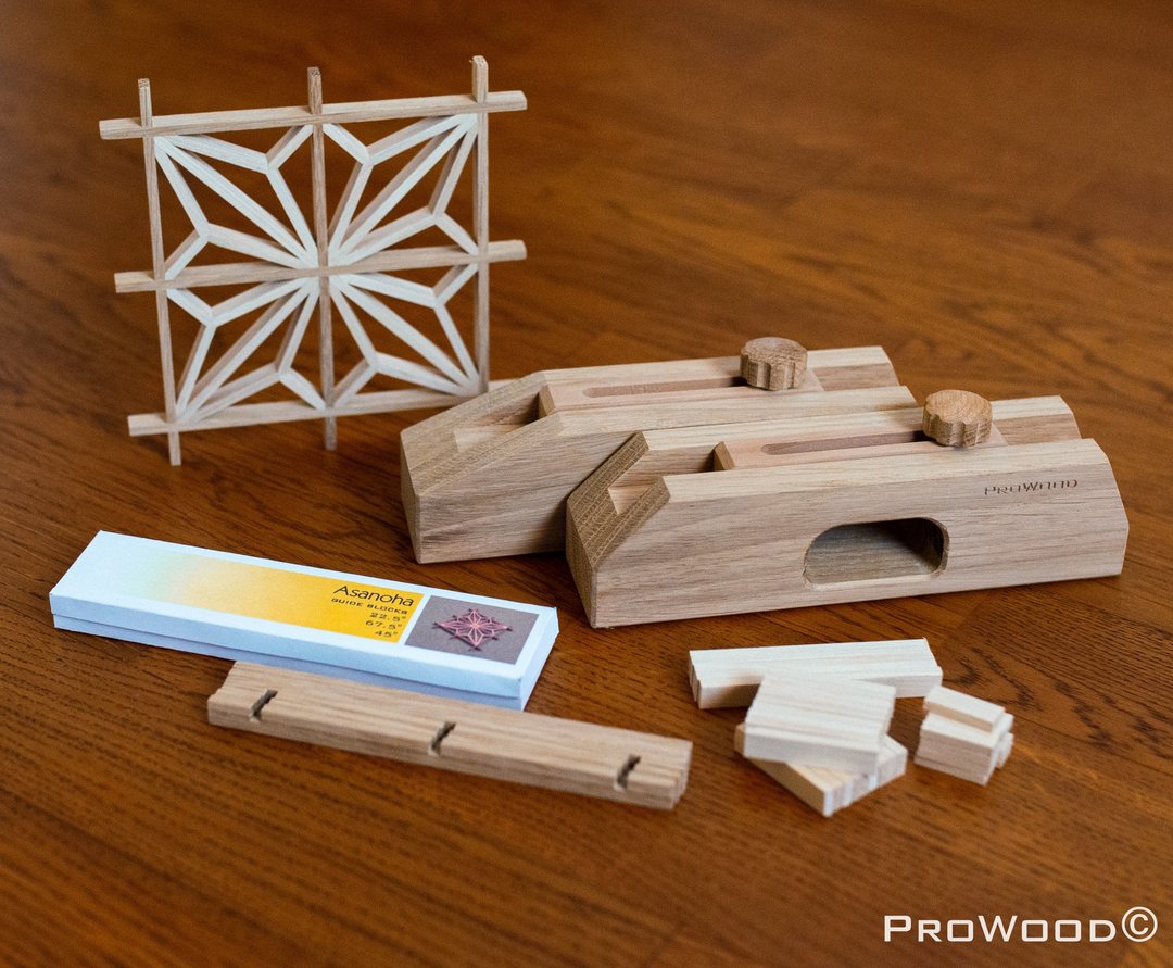 Kumiko Starter Kit - Asanoha (Woodworking jigs) - 木工/竹艺/纸艺 - 木头 