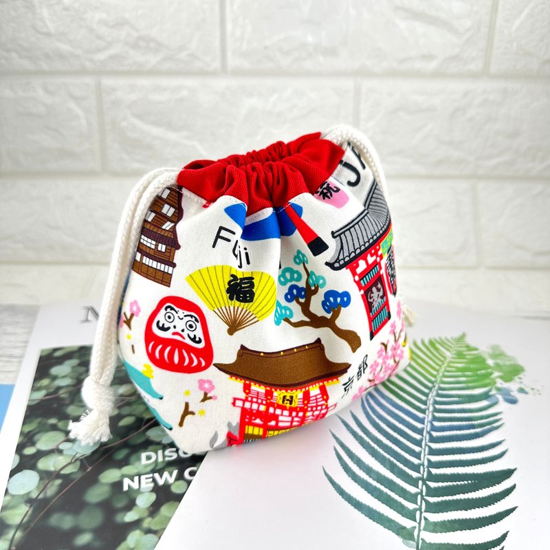 P-11携带式精油收纳包 万用包 抽绳包 可摆放8支15ml精油 可绣字 - 香薰/精油/线香 - 棉．麻 