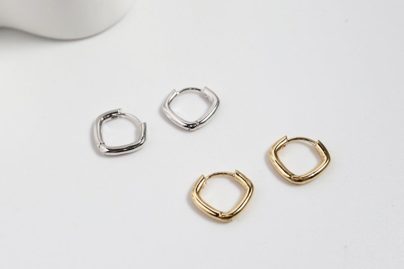 熹微。纯银耳环 - 耳环/耳夹 - 纯银 银色