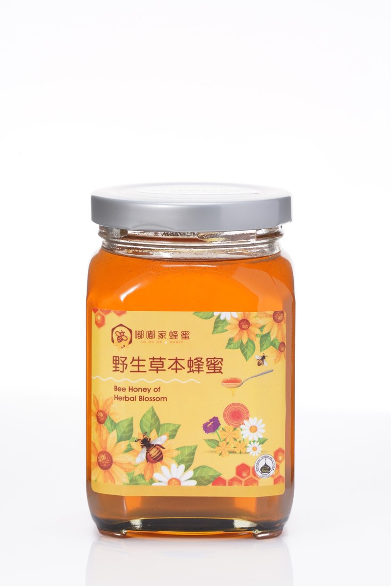 【嘟嘟家蜂蜜】完熟蜂蜜 | 野生草本蜂蜜385g - 蜂蜜/黑糖 - 新鲜食材 橘色