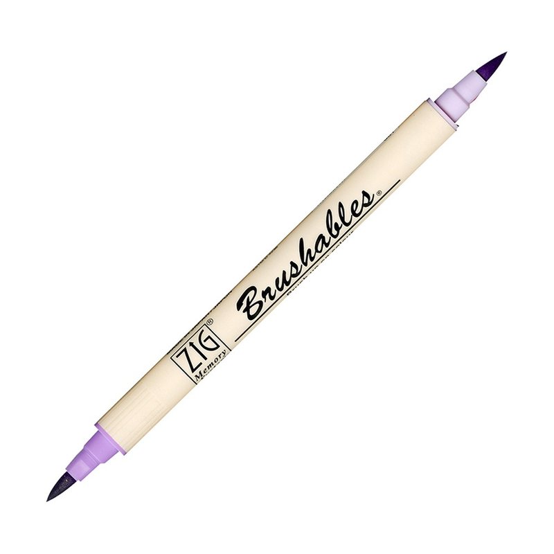 【Kuretake 日本吴竹】ZIG 双色软笔刷麦克笔 风信子 MS-7700-081 - 其他书写用品 - 颜料 紫色