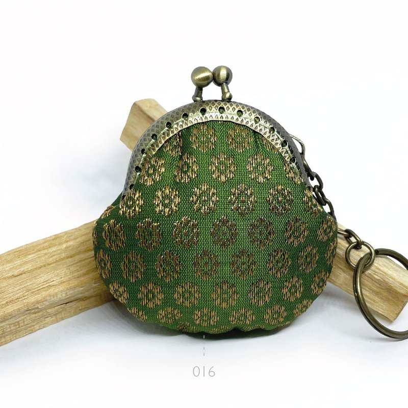 5cm 民族风传统织花口金包 - 零钱包 - 棉．麻 多色