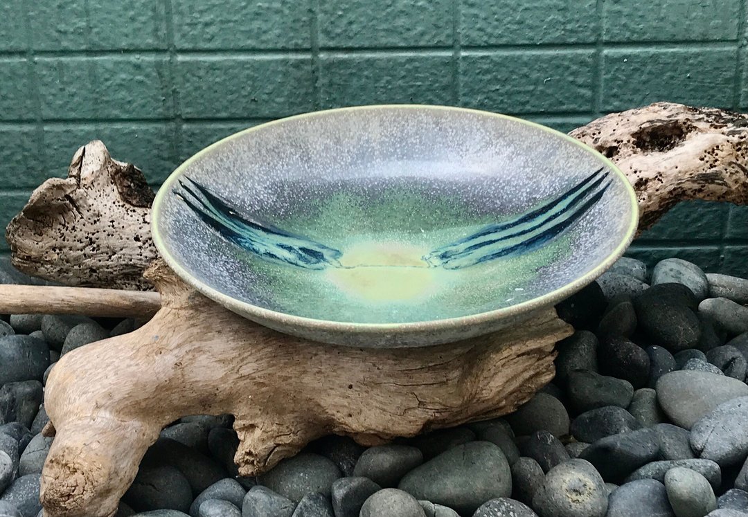 水漾炫彩釉烧陶餐盘 手工陶瓷餐具 大餐盘 大果盆 沙拉盆 沙拉盘 - 盘子/餐盘/盘架 - 陶 多色