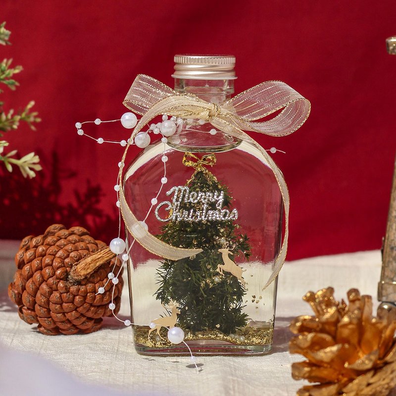 圣诞树浮游花(含灯座及精美包装) - 干燥花/捧花 - 植物．花 绿色